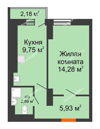 1 комнатная квартира 32,8 м² в ЖК Мечников, дом ул. Таврическая, 4