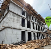 Ход строительства дома 1 в ЖК На Кузьмихе -