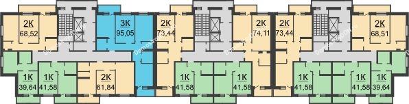 Планировка 1 этажа в доме Литер 7, Участок 122 в ЖК Суворовский