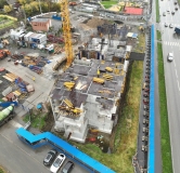 Ход строительства дома 1 в ЖК Контрасты -