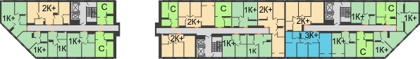 Планировка 2 этажа в доме ГП-2 в ЖК Тесла Парк