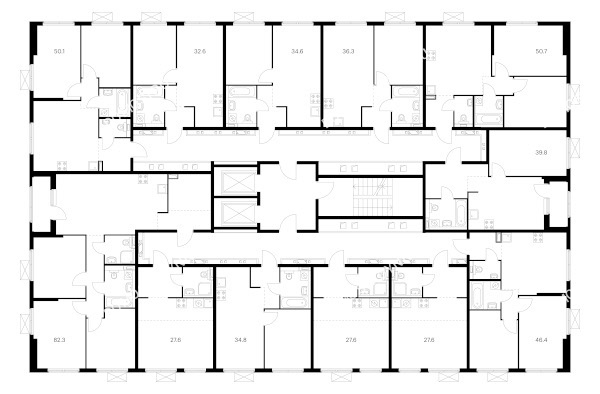 Планировка 2 этажа в доме корпус 4 в ЖК Савин парк