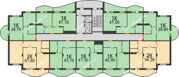 ЖК ОазисДом - планировка 4 этажа