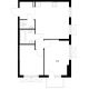 2 комнатная квартира 49,8 м² в ЖК Савин парк, дом корпус 8 - планировка