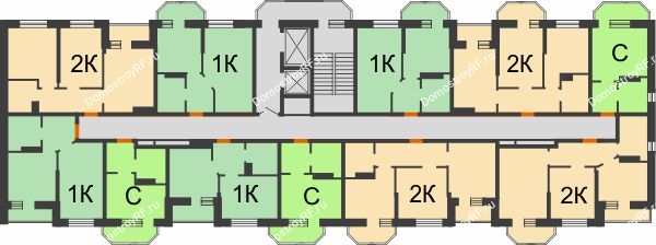 Планировка 19 этажа в доме Литер 15 в ЖК Светлоград