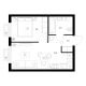 1 комнатная квартира 33,3 м² в ЖК Савин парк, дом корпус 9 - планировка