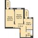 2 комнатная квартира 67,37 м², ЖК Atlantis (Атлантис) - планировка