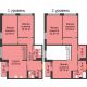 4 комнатная квартира 184,57 м² в ЖК Бунин, дом 1 этап, секции 11,12,13,14 - планировка