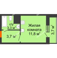 Студия 22,5 м², ЖК Космолет - планировка