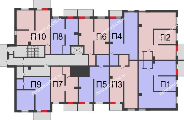 Планировка 1 этажа в доме Литер 8 в ЖК Звезда Столицы