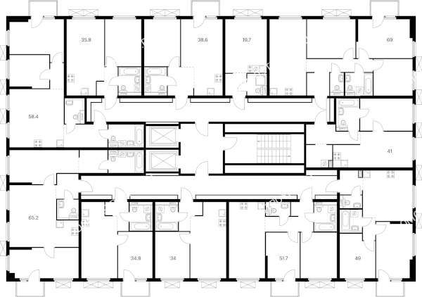 Планировка 3 этажа в доме корпус 6 в ЖК Савин парк