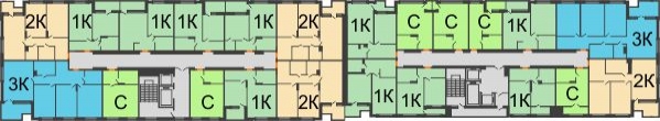 Планировка 2 этажа в доме ГП-5 в Микрорайон Чемпионский