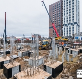 Ход строительства дома 5, 3 этап в ЖК Quatro -