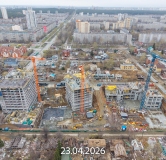 Ход строительства дома 1 в ЖК Соната Парк -