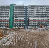 Ход строительства дома 1.3 в ЖК Патриот -