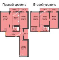 6 комнатная квартира 166,63 м² в ЖК Фрунзе, 85, дом № 3 - планировка