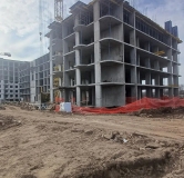 Ход строительства дома 140Б, 1 этап (поз.1,2) в ЖК Оникс -