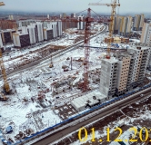 Ход строительства дома 12в в Микрорайон Нанжуль-Солнечный -