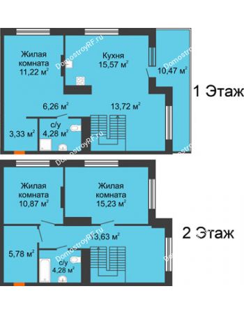 3 комнатная квартира 107,31 м² в ЖК Октябрьский, дом ГП-3