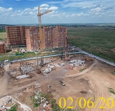 Ход строительства дома 12б в Микрорайон Нанжуль-Солнечный -