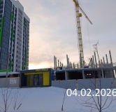 Ход строительства дома 7 в ЖК На Сармановском -