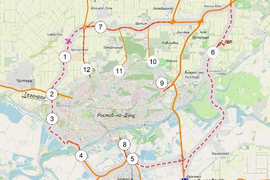 Ростовская кольцевая автодорога схема