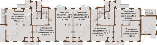 ЖК Северный Дворик - планировка 1 этажа