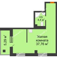 Студия 42,15 м², Клубный дом Vivaldi (Вивальди) - планировка