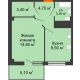1 комнатная квартира 37,2 м² в ЖК Грин Парк, дом Литер 1 - планировка