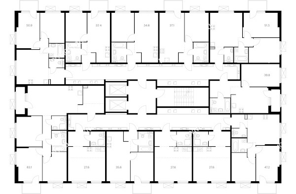 Планировка 3 этажа в доме корпус 4 в ЖК Савин парк